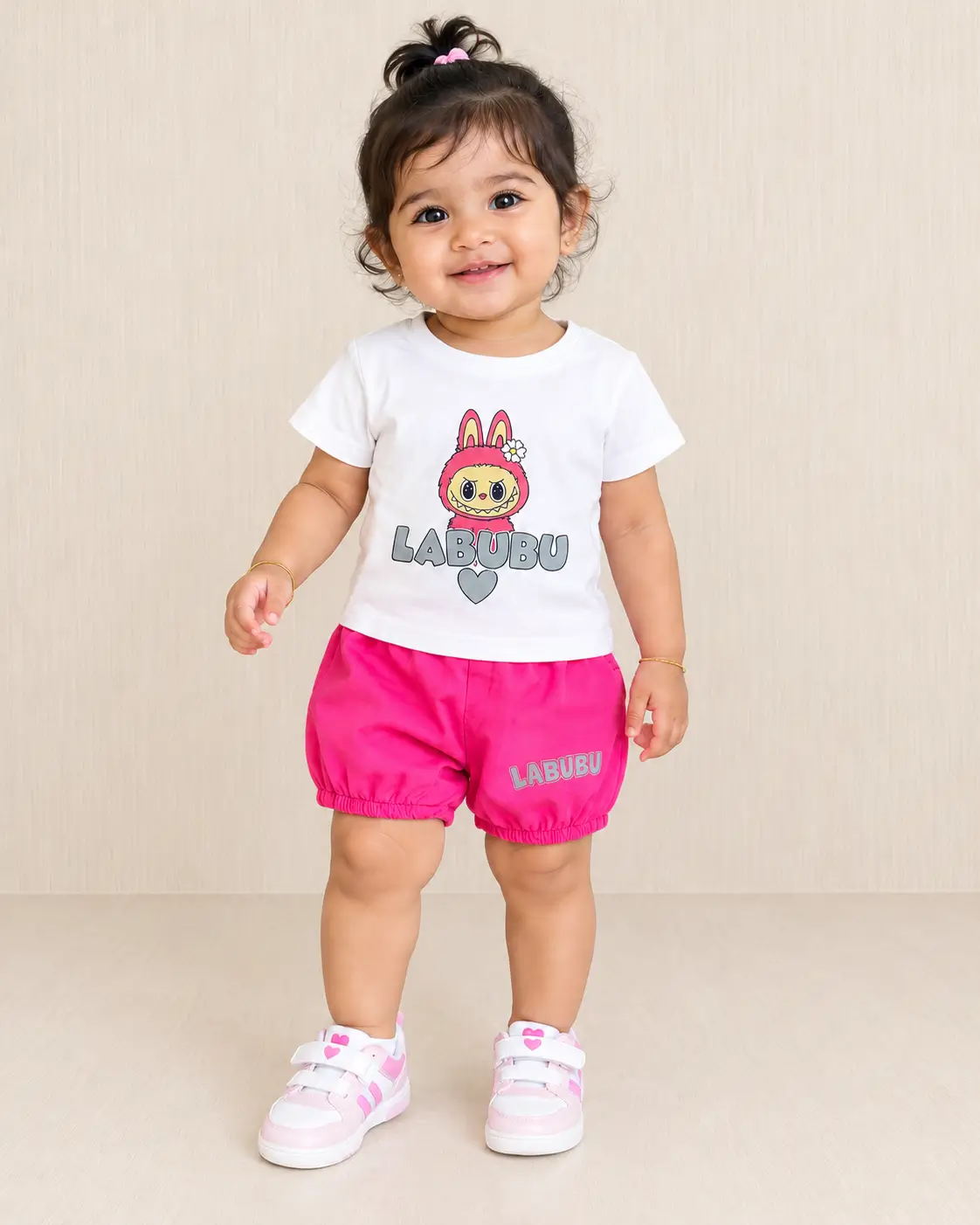 Infant Girls' Labubu T-Shirt and Shorts Set